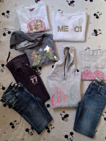 svecane bele haljine: Bundle: Sweatshirts, Jeans, T-shirts, For girls, age: 9-10 years — 2