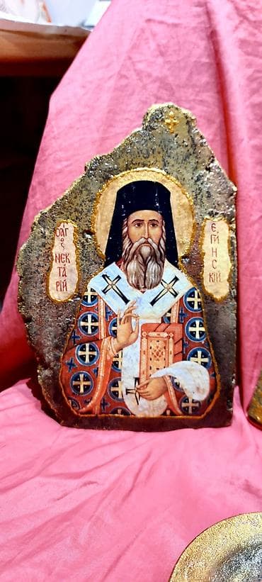 Stilski dekor: Ručno rađene pravoslavne ikone na biber crepu starom 100 godina.Tako — 6