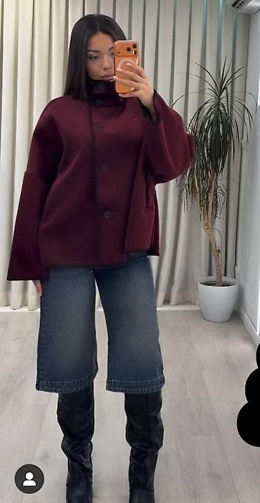 torba za vikend: Ženska kratka jakna/pončo sa visokim okovratnikom i asimetričnim — 4