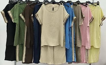 steznik za rame: Ženski komplet – bluza i pantalone širokog kroja - Dizajn: ležeran i — 5