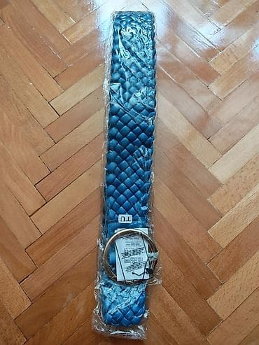 torba za putovanje: Pleteni damski kaiš – tirkizno/plava boja 102 cm dužina - Širok — 1