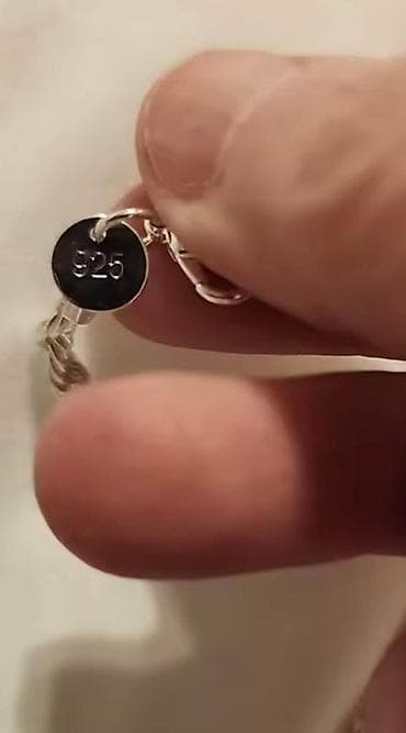 ogrlice za stomak: Srebrni lančić 925 – pletena “rope” šara - Materijal: srebro 925 (žig — 2