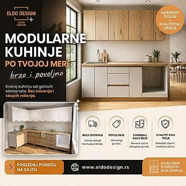 Modularne kuhinje po tvojoj meri – brzo i povoljno Eldo Design nudi