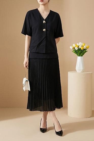 kompleti suknja i sako: 💫Dvodelni ženski komplet sa plisiranom suknjom

✅2999 din — 4