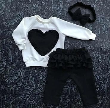 kompleti od viskoze: Dečiji komplet za devojčice – 3 dela 💖 Neodoljivi Komplet za Najslađe — 4