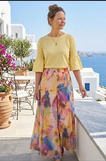 bluze elegante: Komplet: Suknja i Majica.Dugačka letnja suknja sa širokim lepršavim — 1