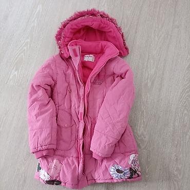 Dečija zimska jakna – roza kao nova - Topla, prošivena jakna sa