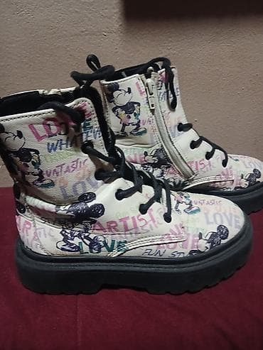 kamera za decu: Dečje čizme sa Disney motivom – šareni print sa Mikijem i natpisima — 3