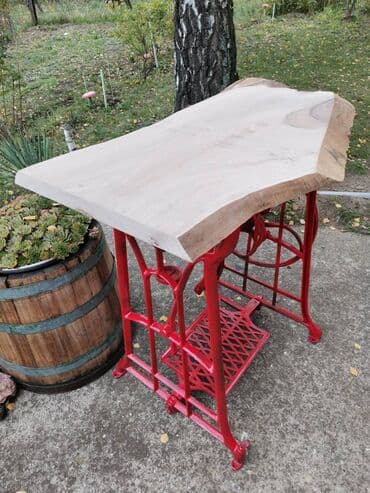 Stolovi: Rustik retro sto ploča nova od oraha 79*45 cm visina stola 76,5 cm — 3