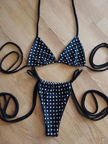 umetak za kupaci kostim: Ženski komplet bikini kupaćih kostima – trouglasti gornji deo i donji — 3
