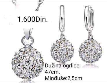 privezak za samoodbranu: Set: Ogrlica, Minđuše, Privezak, Materijal: Cirkon — 6