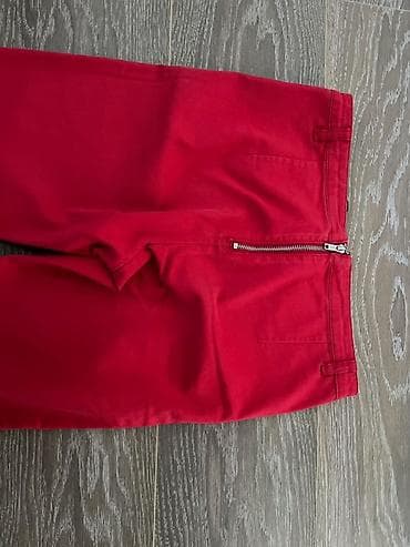 red nike tech: Crvene ženske pantalone – H&M Divided - Model: uske/skinny — 3