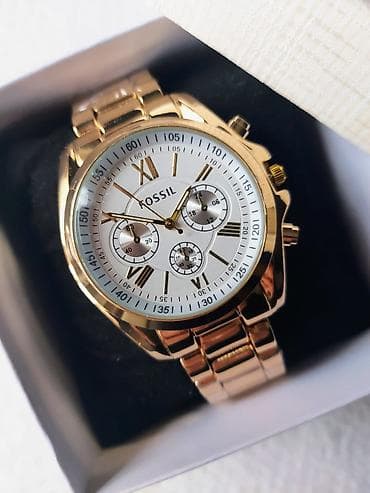 pinko tasne cena: Fossil u srebrnoj, ili zlatnoj boji, sa brojčanikom prečnika 44 mm — 3