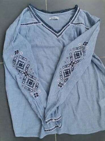 bluza bershka s: ColinS, L, Pamuk, Geometrijski, Prugasti, bоја - Svetloplava — 5