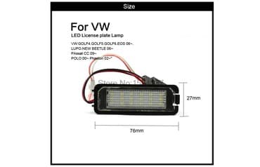 blatarice golf 4: Led svetlo za tablice - volkswagen led svetlo za tablice - volkswagen — 3