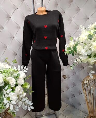 komplet za mamu i cerku: 🔥Ženski pleteni komplet – džemper i pantalone ❤️❤️ NOVOO trikotazni — 8
