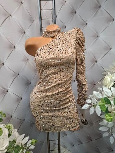 reserved haljine rs: 7Arrows M, bоја - Zlatna, Koktel, klub, Dugih rukava — 1