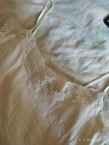 Women's Sweatsuits: Bela ženska potkošulja/top na bretele sa čipkom vl XL - Boja: bela - — 4