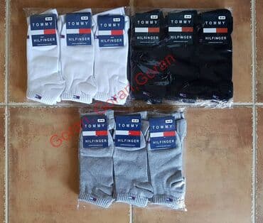tommy hilfiger d: Muške pamučne čarape. Tommy hilfinger 3/4 muške pamučne čarape — 14