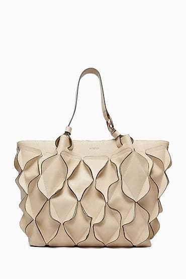 silikonske torbe za plazu: Marella Accessori ženska torba – bež tote model sa 3D aplikacijama - — 1