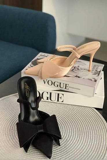 papuce za plazu: Elegantne ženske mule/slingback štikle sa špicastim vrhom i — 2