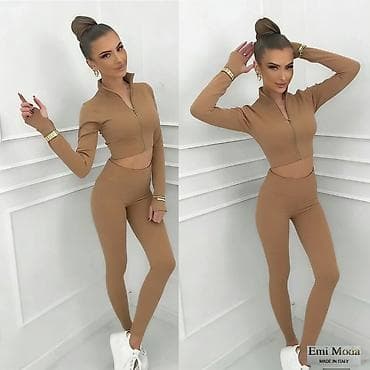 new balance patike crne zenske: Dvodelni ženski komplet. Crop duks sa polukragnom i rajsferšlusom sa — 2