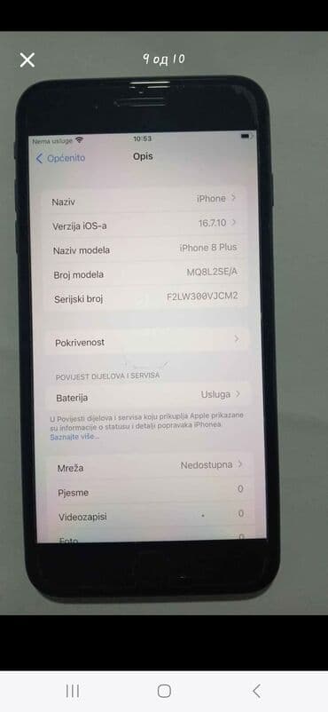 bežične slušalice u boji cena: Apple iPhone iPhone 8 Plus, 64 GB, Black, Fingerprint — 8