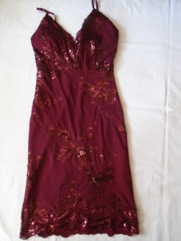 dugacke haljine svecane: S (EU 36), color - Red, Evening, With the straps — 1