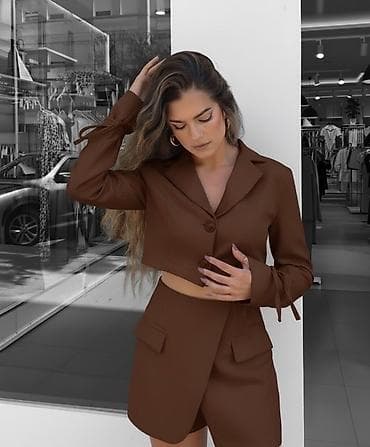 tople pantalone: 🔥Top ženski komplet – krojeni kratki sako i šorts/mini suknja ✅3000 — 1