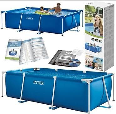 lonce za kafu: INTEX Pravougaoni Metal Frame Bazen 300 × 200 × 75 cm ✅ Novo — 2
