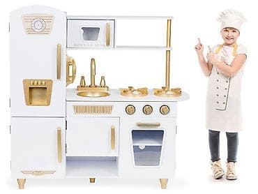 labrador obuca veliki brojevi: Velika drvena kuhinja za decu – White & Gold (ECO TOYS) Šifra — 5