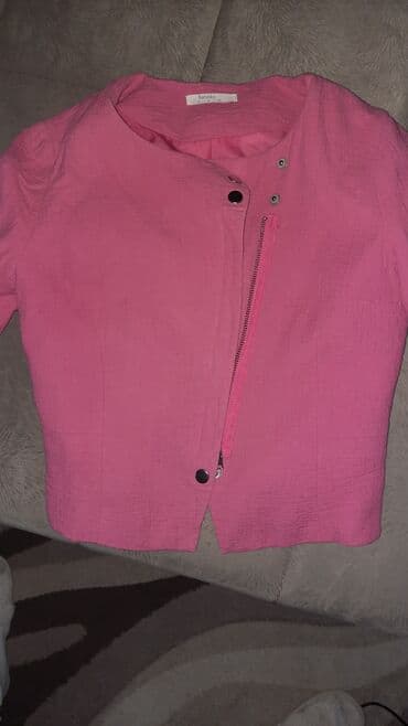exit kaputi: Bershka jakna. S vel. barbi pink boja. 7/8 rukavi. strukirana — 3