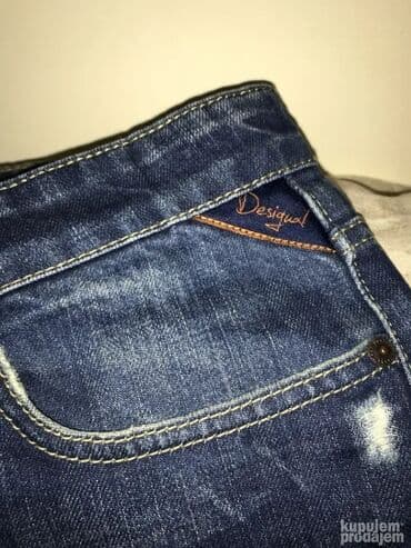 Lepota i nega: Original DESIGUAL farmerice 34 KAO NOVE 100% cotton Polustruk — 4