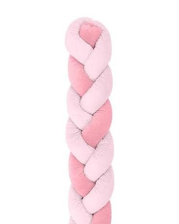 kese za pranje patika: KIKKA BOO Pletenica za krevetac trostruka – 180 cm, roze (šifra: KKB5) — 1