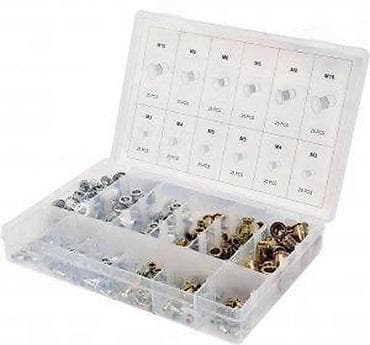 klesta za ringlice: Set zakivnih (nutsert) navrtki u organizeru - Komplet navojnih — 2