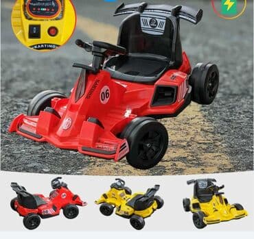 kola na baterije za decu: Dečiji električni gokart u stilu formule, dostupan u crvenoj i žutoj — 1