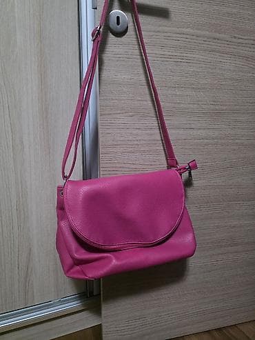 unikat torbe za 600: Torba preko ramena – fuksija/roze - Materijal: mekana ekološka koža — 1