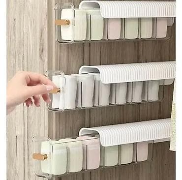 beauty box za kosu: Organizator za čarape/veš sa pregradama za zid ili vrata 3 komada - — 2