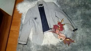 Muška obuća: Ženski blejzer sa prugama - Klasičan sako sa reverima, jednoredno — 2