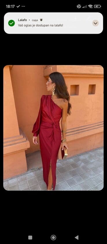 Women's Clothing: Adl L, color - Red, Cocktail, With the straps — 2