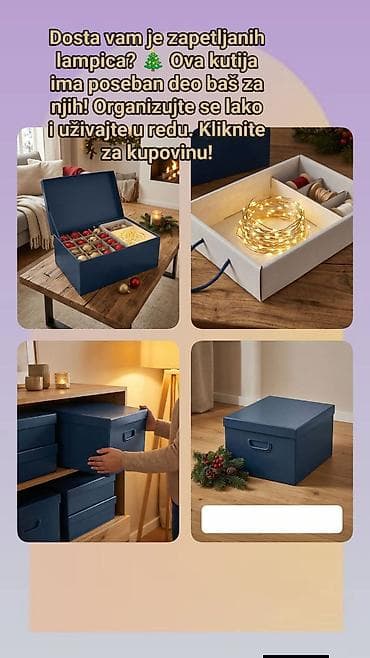 Kutija za organizovanje novogodišnjih dekoracija - Praktična kutija na lalafo.rs Kutija za organizovanje novogodišnjih dekoracija - Praktična kutija