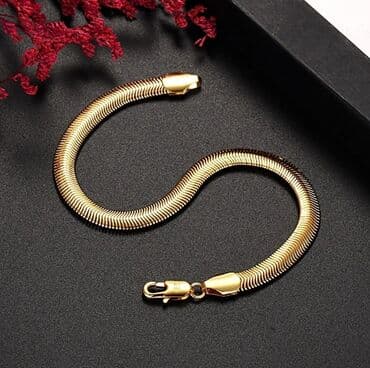 Bracelets: Set: Bracelet, Necklace, Material: Silver, Gold — 6