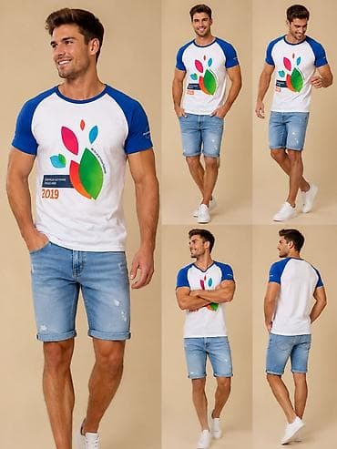mantil xl: Tri muške majice, bela Vel M, plava vel L, crna vel XL — 1