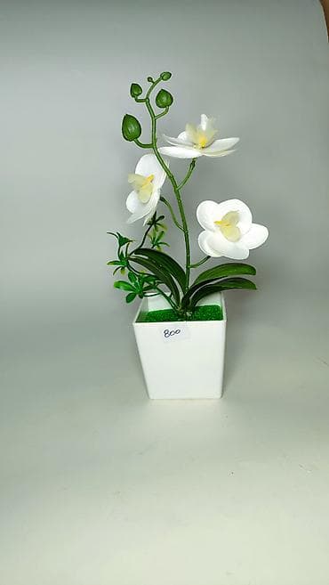 Kućni dekor: Dekorativna veštačka orhideja u saksiji - Realistična bela orhideja — 3
