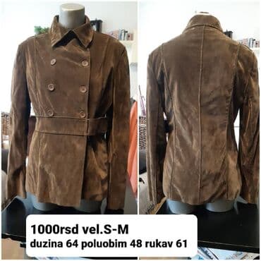 prsluci sa dva lica: S (EU 36), Used, Single-colored, color - Khaki — 1