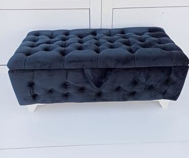 troset: Elegantni tapacirani sanduk 90x40x50, sa dugmićima, idealan za — 8