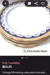 Art & Collectibles: Tenjiri desertni winterling 1950g + Nemacka. Desertni tanjiri bez — 2