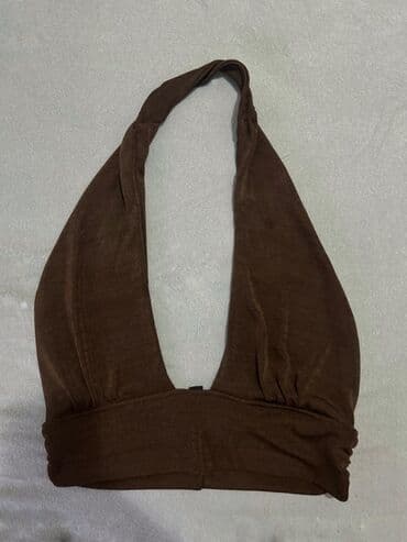 majica s: H&M, S (EU 36), Jednobojni, bоја - Braon — 1