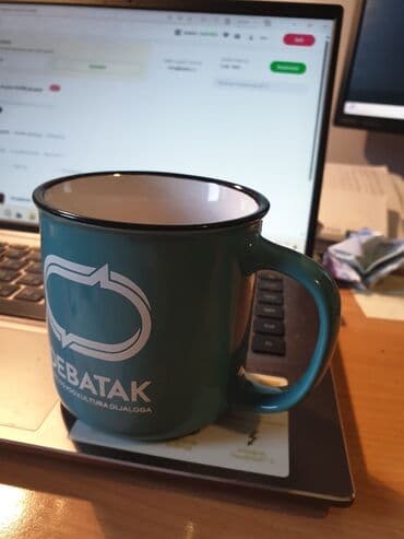 emajlirani pekač s poklopcem: Emajlirana šolja “DEBATAK” - Materijal: metal sa emajl premazom - — 1
