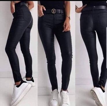 kozne helanke za punije: Hit pantalone od eko koze za vitkiji i puniji stas po super ceni - — 4